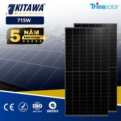 Tấm Pin Năng Lượng Mặt Trời Trina 715W 2 Mặt Kính Chính Hãng