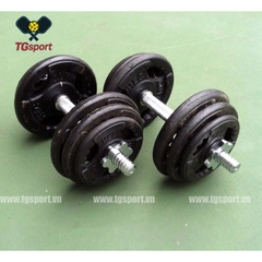 Bộ tạ tay 24kg gắn bánh gang điều chỉnh