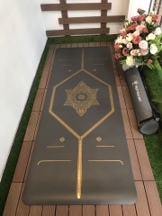 Thảm tập yoga cao cấp Tree Yoga đơn sắc mạ vàng