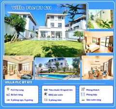 [Ha Long Villa 5Rooms] FLC BT611 빌라 – 프라이빗 수영장, 오션뷰 & 골프장 전망