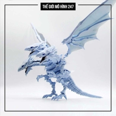 Mô hình Rồng Trắng Mắt Xanh 3 đầu - Blue Eyes White Dragon (Tặng đế)