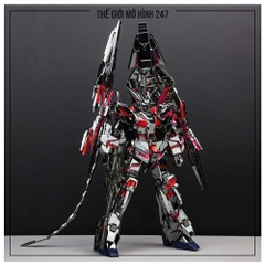 Mô hình Unicorn 03 Phenex Bạc Đỏ (Destroy Mode) 1/144 Mecha (Tặng 2 đế)