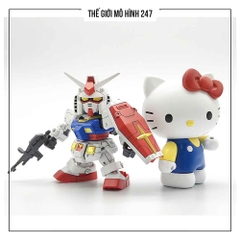 (Màu đỏ) Mô hình lắp ráp RX-78 Hello Kitty siêu cute - Tặng kèm đế + decal