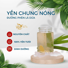 Yến chưng nóng đường phèn lá dứa