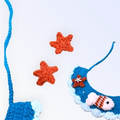 Yếm cho thú cưng vòng cổ móc len dành cho chó mèo