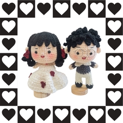 Quà tặng cưới cặp búp bê cô dâu chú rể bằng len