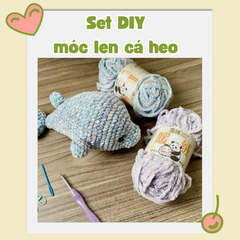Set dụng cụ móc len thú cá heo Set DIY móc len cho người mới tặng chart