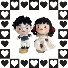 Quà tặng cưới cặp búp bê cô dâu chú rể bằng len