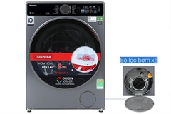 Máy giặt sấy Toshiba Inverter giặt 13 kg - sấy 8 kg TWD-T25BZP140MWV(MG)