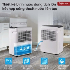 MÁY HÚT ẨM KẾT HỢP LỌC KHÔNG KHÍ FUJIHOME DH35W-HEPA