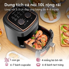 Nồi chiên không dầu FUJIHOME 5.5 lít A5GG