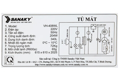 Tủ mát Sanaky 340 lít VH-408WL