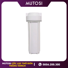 Cốc Lọc Thô Đơn TRẮNG - 10inch Ren 13