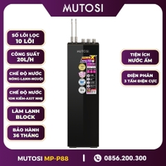 Máy Lọc Nước Điện Giải Ion Kiềm Hydrogen Nóng Lạnh Nguội Mutosi MP-P88N