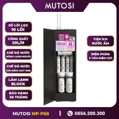 Máy Lọc Nước Điện Giải Ion Kiềm Hydrogen Nóng Lạnh Nguội Mutosi MP-P88N