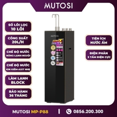 Máy Lọc Nước Điện Giải Ion Kiềm Hydrogen Nóng Lạnh Nguội Mutosi MP-P88N