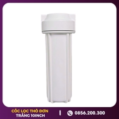 Cốc Lọc Thô Đơn TRẮNG - 10inch Ren 13