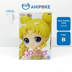 Mô hình Công chúa mặt trăng Princess Serenity Mẫu B, sailor moon full box Qposket Bandai, hàng nội địa Nhật F18-02