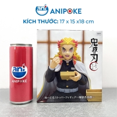 Mô hình Rengoku ăn bento - Kimetsu no yaiba noodle stopper figure, Chính hãng Furyu, Nhập từ Nhật Full box  F46-02