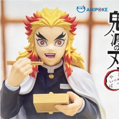 Mô hình Rengoku ăn bento - Kimetsu no yaiba noodle stopper figure, Chính hãng Furyu, Nhập từ Nhật Full box  F46-02