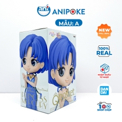 Mô hình Công chúa sao Thủy mẫu  Sailor Mercury, Thủy thủ sao Thủy, full box Qposket Bandai, hàng nội địa Nhật