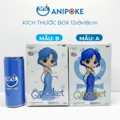 Mô hình Công chúa sao Thủy mẫu  Sailor Mercury, Thủy thủ sao Thủy, full box Qposket Bandai, hàng nội địa Nhật