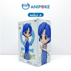 Mô hình Công chúa sao Thủy mẫu  Sailor Mercury, Thủy thủ sao Thủy, full box Qposket Bandai, hàng nội địa Nhật