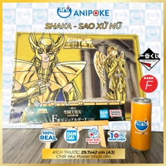 Poster nhựa dẻo Saint Seiya Shaka Donko Xử Nữ Kim Ngưu Song Tử Song Ngư Thiên Bình Bò Cạp Thiên Bình Ichiban Kuji