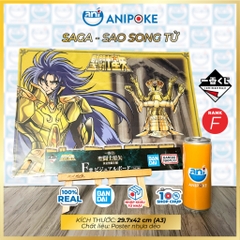 Poster nhựa dẻo Saint Seiya Shaka Donko Xử Nữ Kim Ngưu Song Tử Song Ngư Thiên Bình Bò Cạp Thiên Bình Ichiban Kuji