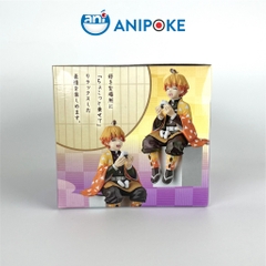 Mô hình Zenitsu ăn cơm nắm Kimetsu no yaiba Thanh gươm diệt quỷ chính hãng (Nhập từ Nhật Full box) F9-c