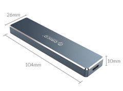 Hộp ổ cứng SSD M.2 Sata TypeC ORICO PVM2F-C3-GY (Xám)