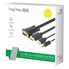 Cáp Chuyển VGA Ra HDMI (Dương) VegGieg V-Z206