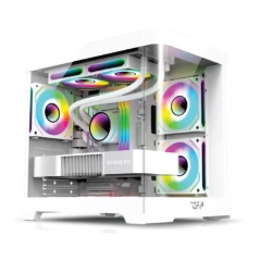 Case Thùng Máy Aquanaut Pro Gaming M-ATX X7 Đen/Trắng