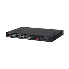 Switch PoE 24 port (hỗ trợ 2 cổng Uplink 1G + 2 cổng quang) Layer 2 unmanaged DH-PFS3226-24ET-240