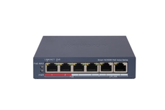 Switch mạng thông minh 4 cổng PoE  2 cổng uplink 100Mbps, DS-3E1106P-EI/M