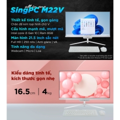 Máy Tính All In One SingPC M22Vi382-W Core i3-10100