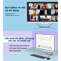 Máy Tính All In One SingPC M24K672-W Pentium Gold G6400 Processor