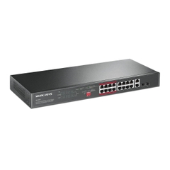 Switch Gắn Tủ Rack Mercusys MS118CP 16 cổng 10/100Mbps + 2 cổng Gigabit với 16 cổng PoE