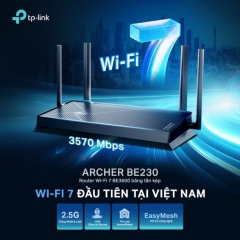 Router Wifi 7 TP-Link Archer BE230 Băng Tần Kép 3570Mbps