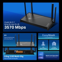 Router Wifi 7 TP-Link Archer BE230 Băng Tần Kép 3570Mbps