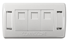 ổ cắm mạng âm tường 3 cổng hình chữ nhật CommScope