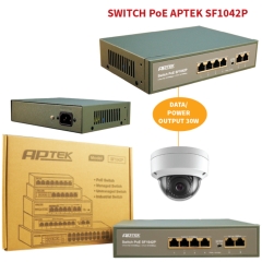 Switch POE 4 Port Aptek SF1042P Chuyên Dụng Cho Camera