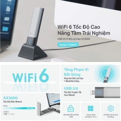 USB Wifi 6 TP-Link AX3000 Archer TX50UH Độ Lợi Cao Băng Tần Kép