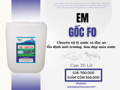 EM GỐC F0 CHẾ PHẨM SINH HỌC GÂY MÀU TRÀ, LÀM SẠCH NƯỚC VÀ ĐÁY AO - CAN 5 LÍT