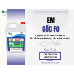 EM GỐC F0 CHẾ PHẨM SINH HỌC GÂY MÀU TRÀ, LÀM SẠCH NƯỚC VÀ ĐÁY AO - CAN 5 LÍT