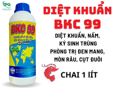 BKC 99 - DIỆT KHUẨN, NẤM, KÝ SINH TRÙNG VÀ TẢO ĐỘC TRONG AO NUÔI TÔM HIỆU QUẢ - CHAI 1 LÍT
