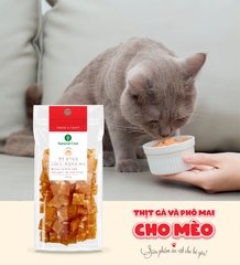Thịt gà & Phô mai cho mèo