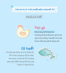 Pate gà và cá tuyết cho mèo