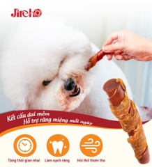 Que xoắn nhân thịt heo quấn gà