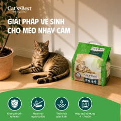 Cát vệ sinh hữu cơ vón cục siêu thấm hút và kháng khuẩn Cat's Best Sensitive